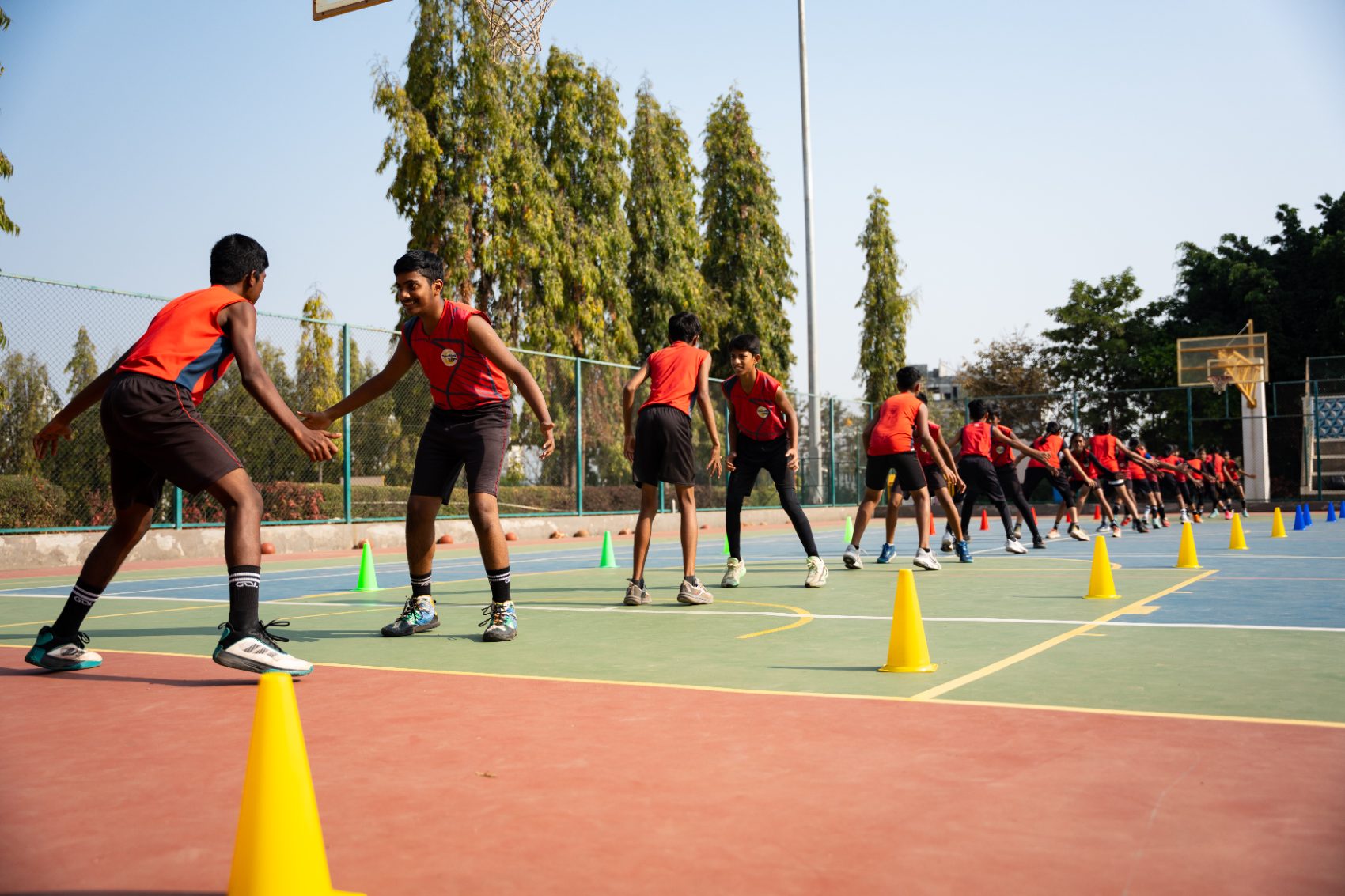 Training drill at the Annual Sports Camp