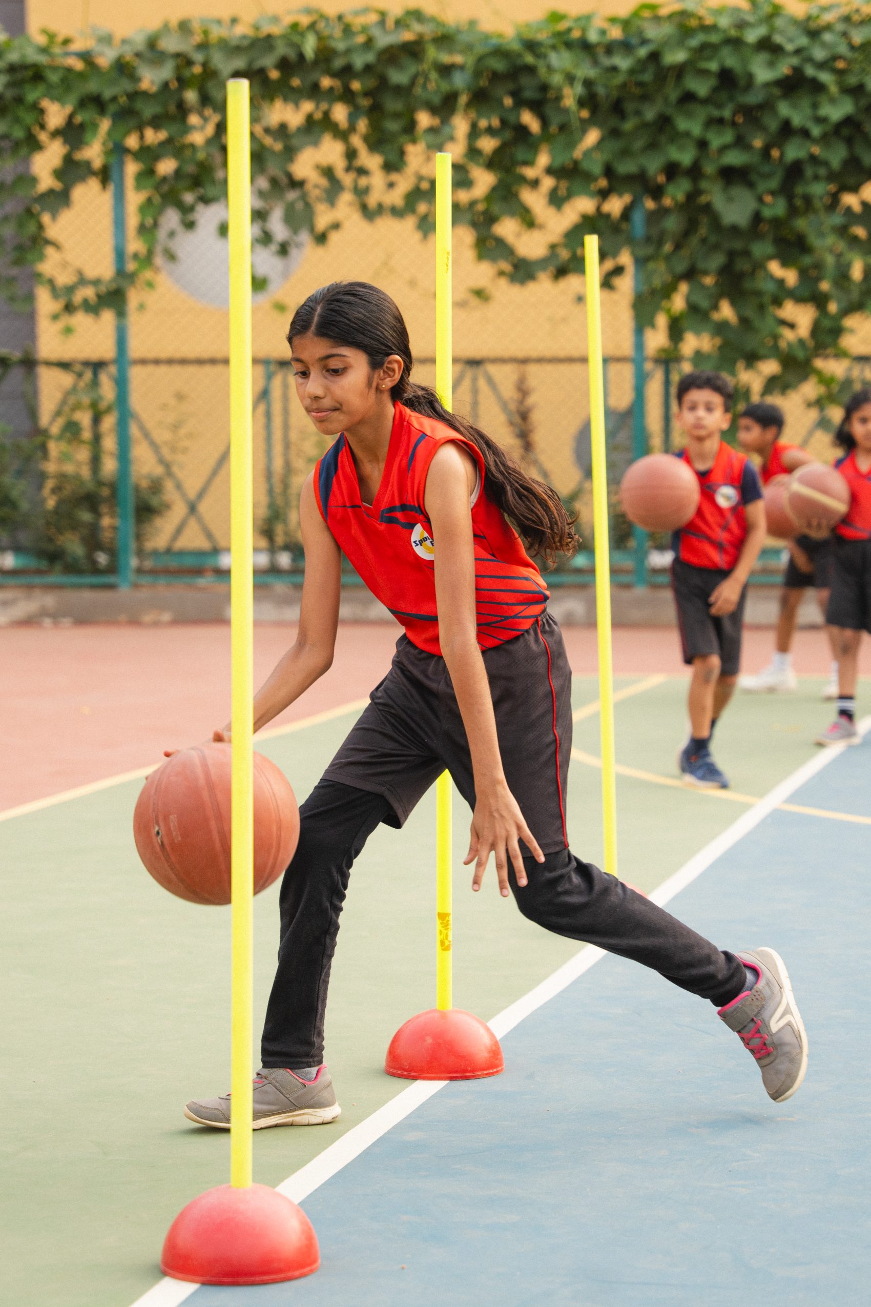 Children taking part in a sports camp