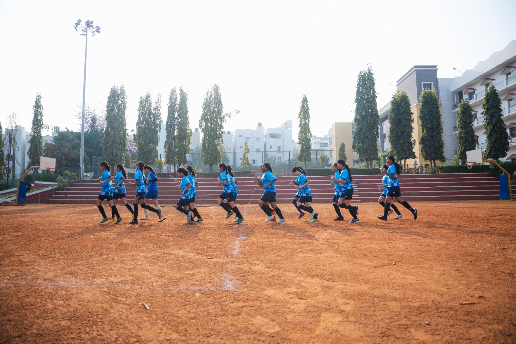 Children developing motor skills in a curriculum session