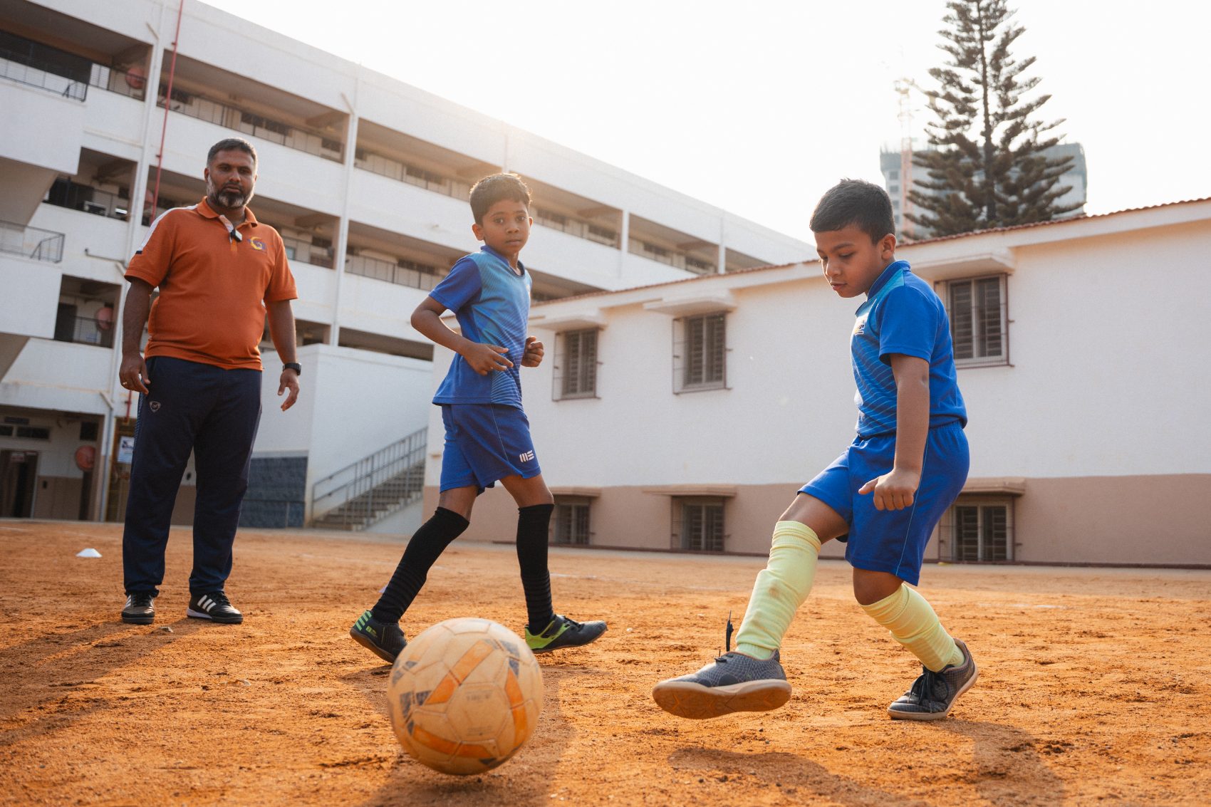 A young athlete practising at a Sporting Edge camp