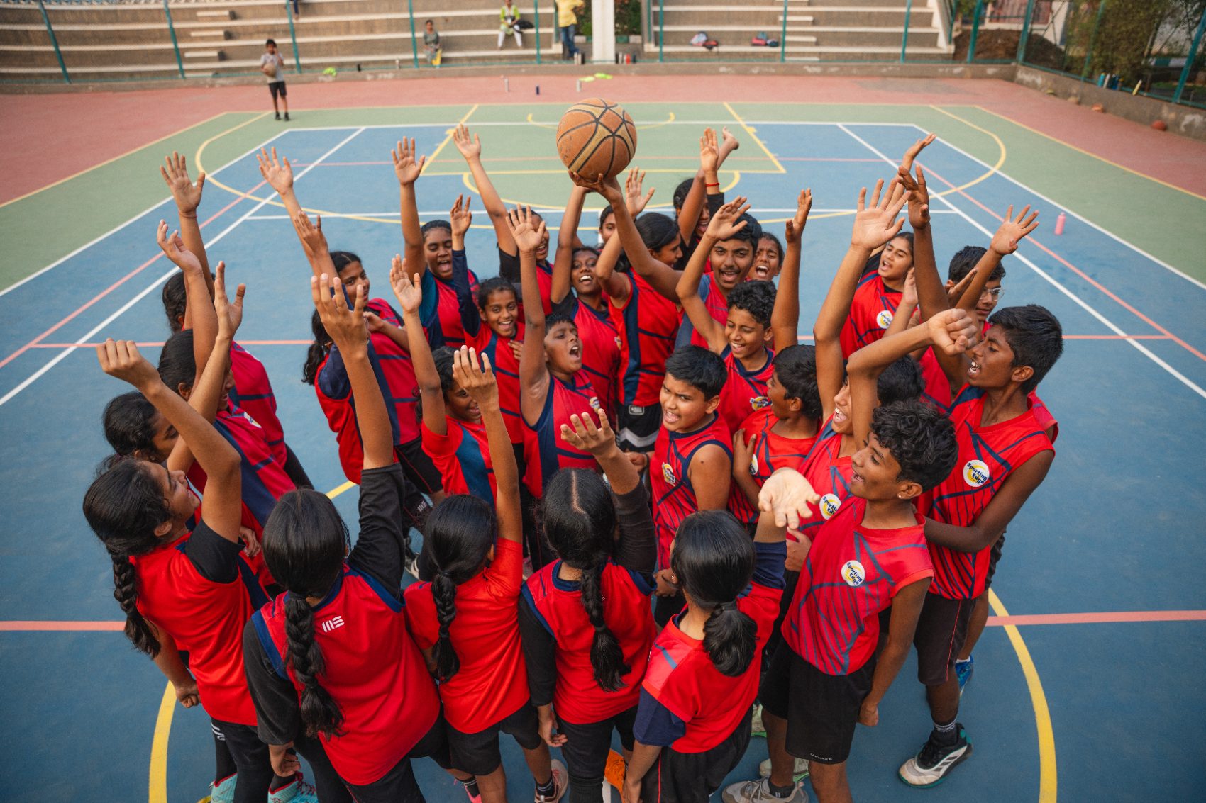 School athletes competing